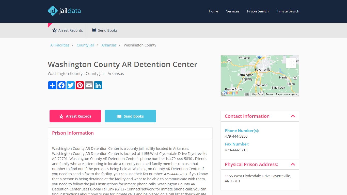 Washington County AR Detention Center Inmate Search and Prisoner Info ...